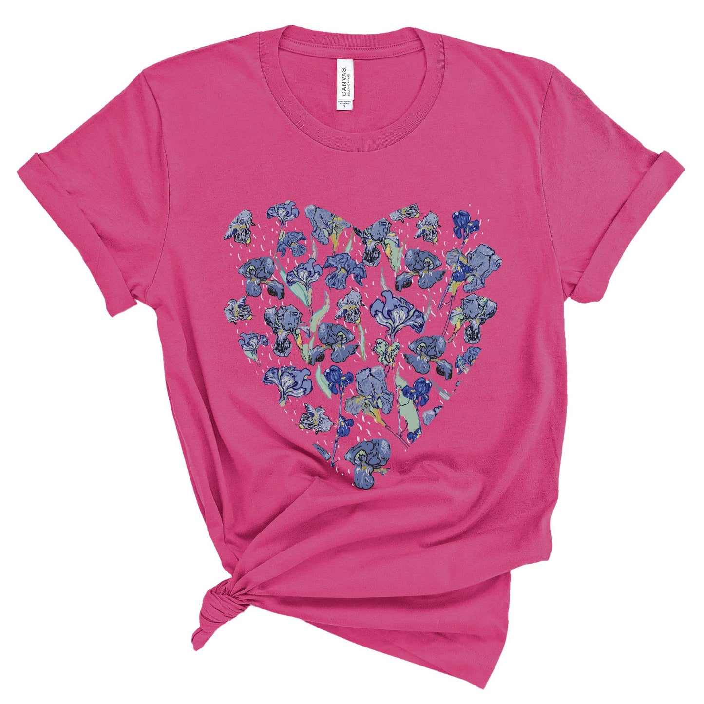 Blue Wildflowers - Original Art. Unisex Jersey Short Sleeve Tee.