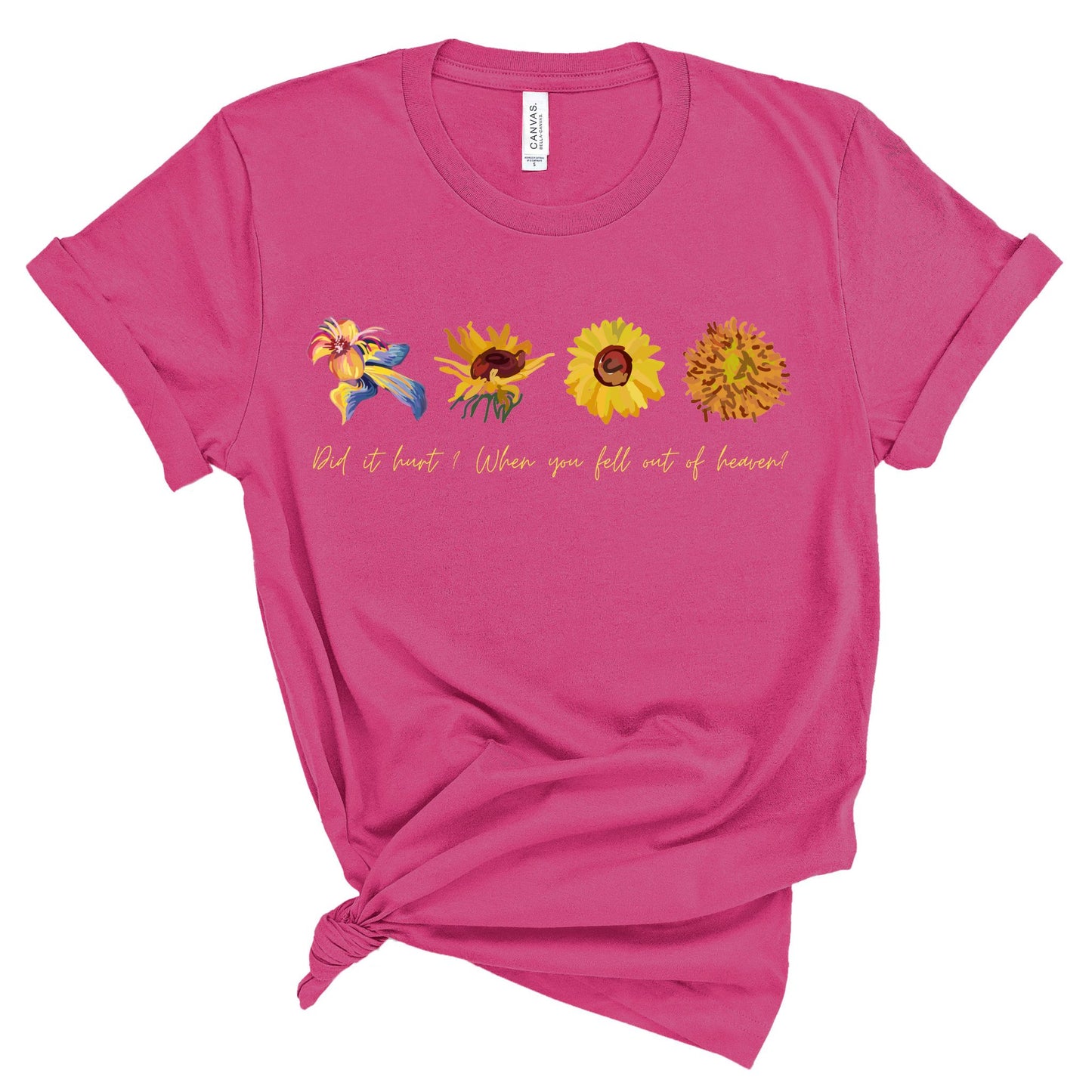 Wildflowers and Sunflowers Shirt. Unisex Jersey Short Sleeve Tee.