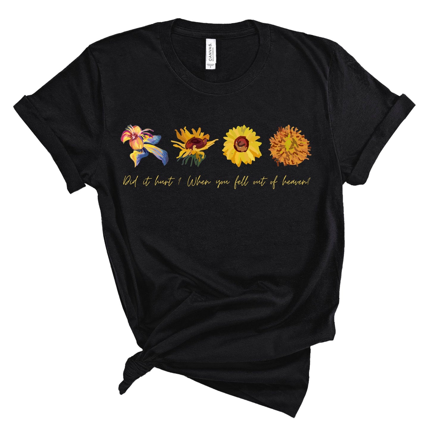 Wildflowers and Sunflowers Shirt. Unisex Jersey Short Sleeve Tee.