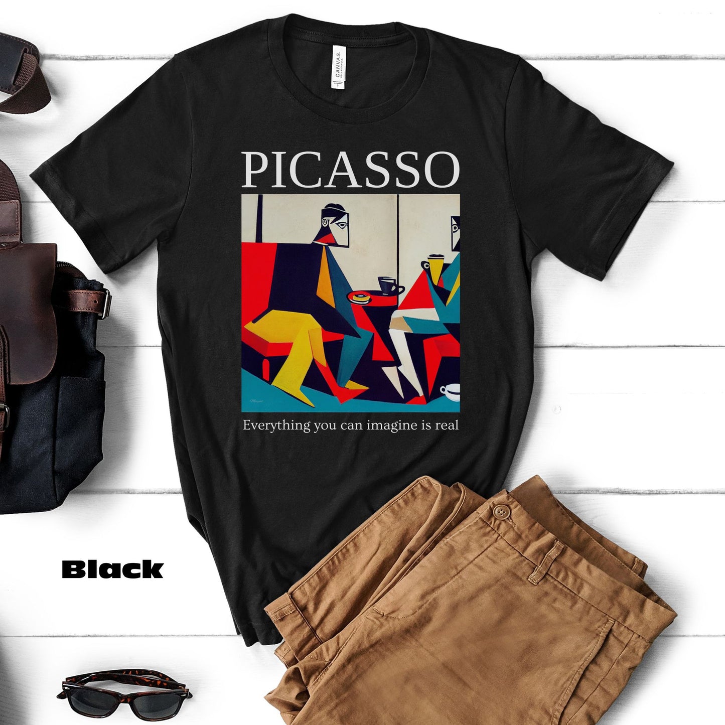 Everything You Can Imagine Is Real - Original Art Inspired By Picasso artwork. Unisex Jersey Short Sleeve Tee.