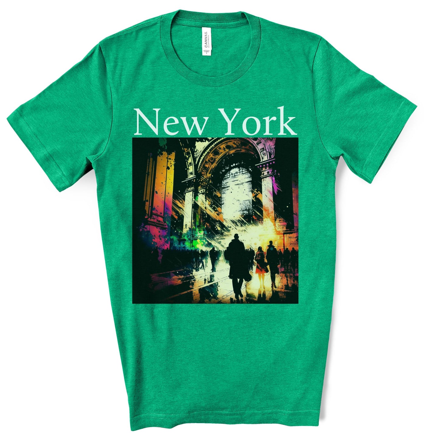 Rush Hour By Grand Central New York City. Original Art. Unisex Jersey Short Sleeve Tee.