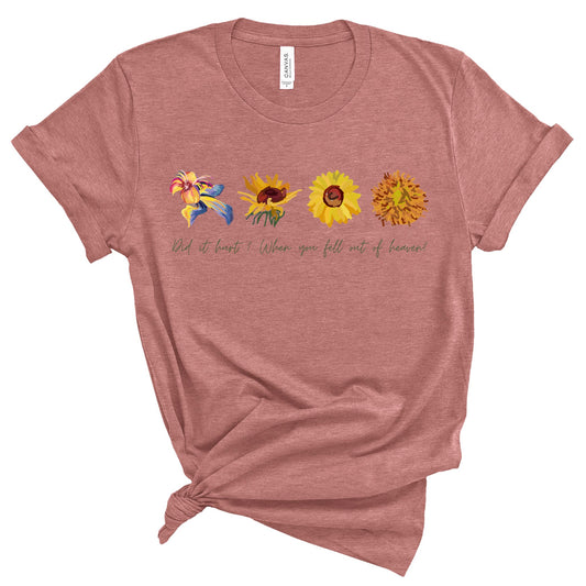 Wildflowers and Sunflowers Shirt. Unisex Jersey Short Sleeve Tee.