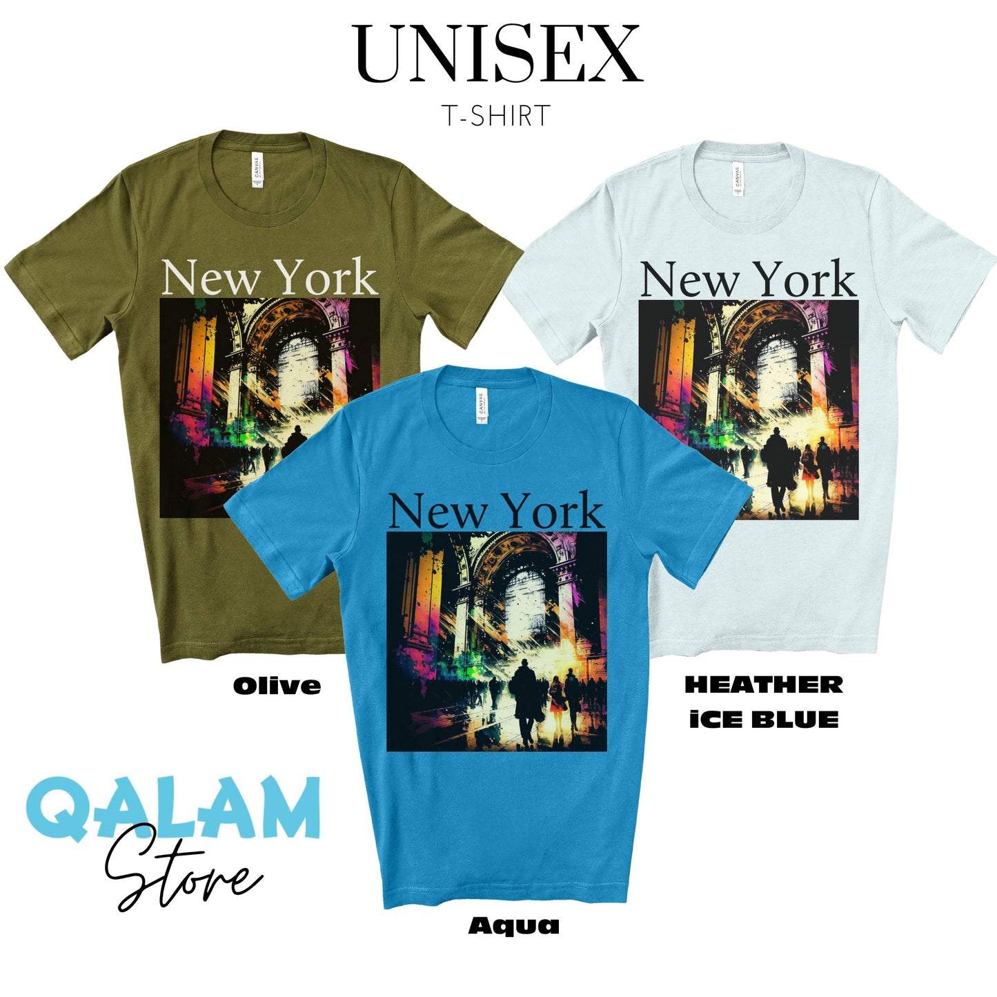 Rush Hour By Grand Central New York City. Original Art. Unisex Jersey Short Sleeve Tee.