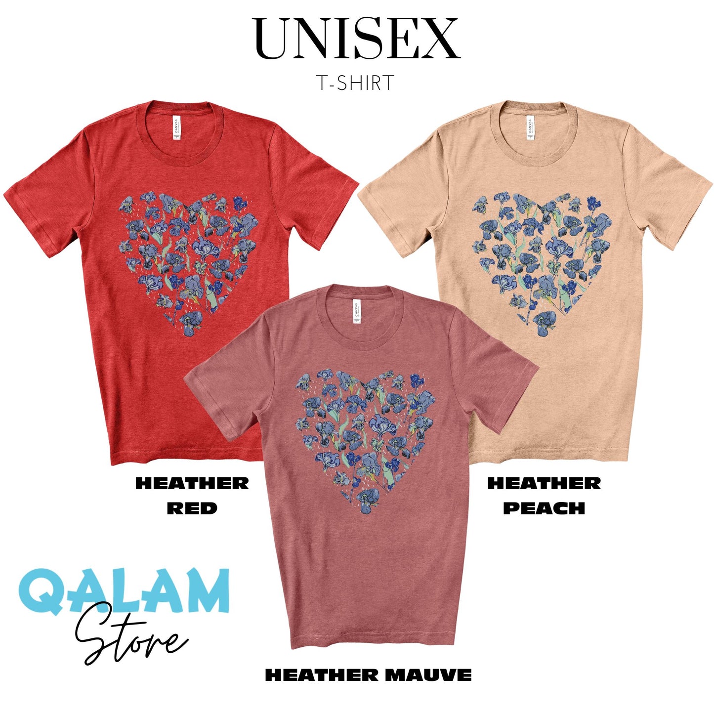 Blue Wildflowers - Original Art. Unisex Jersey Short Sleeve Tee.