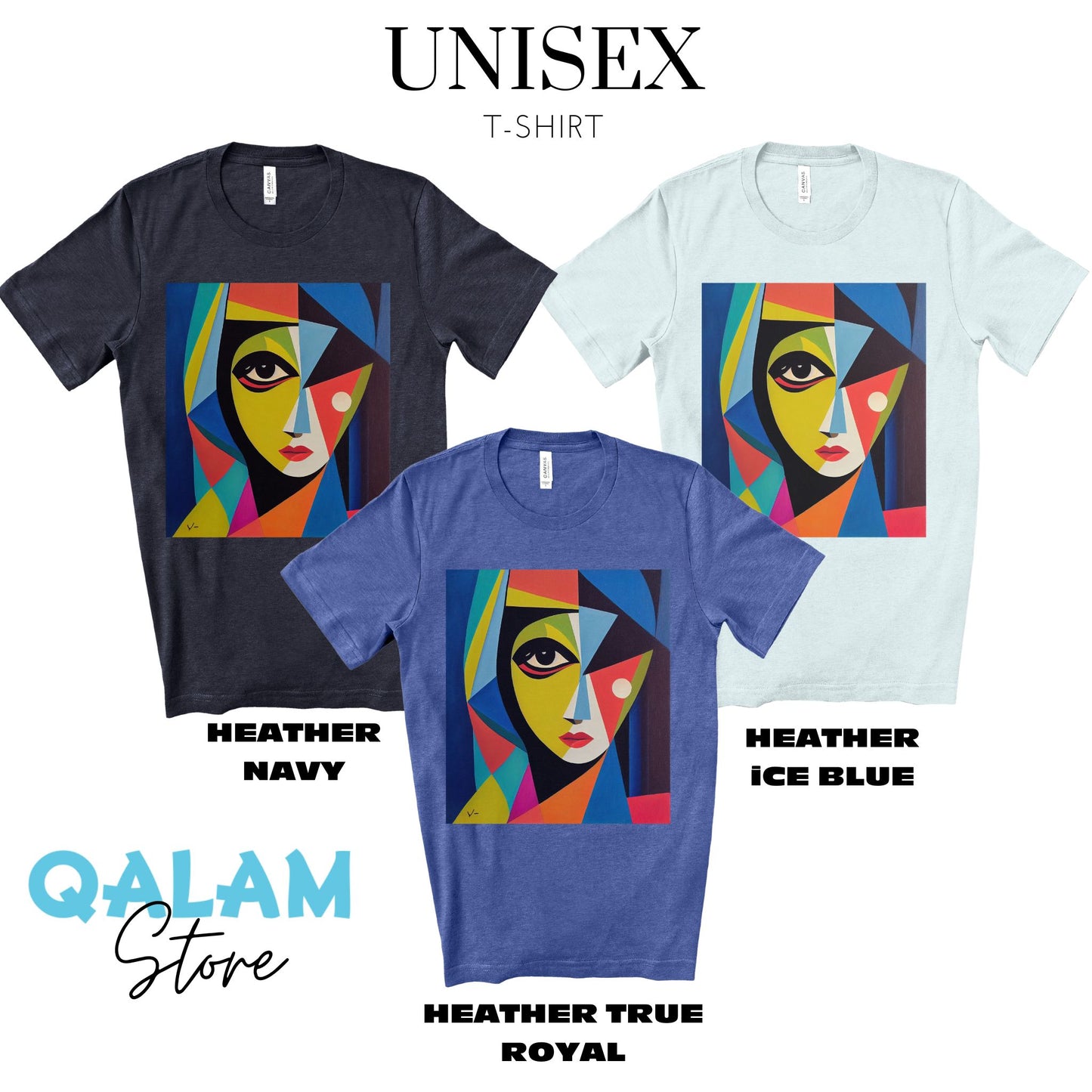 Alexandria A Cubism Original Art. Unisex Jersey Short Sleeve Tee.