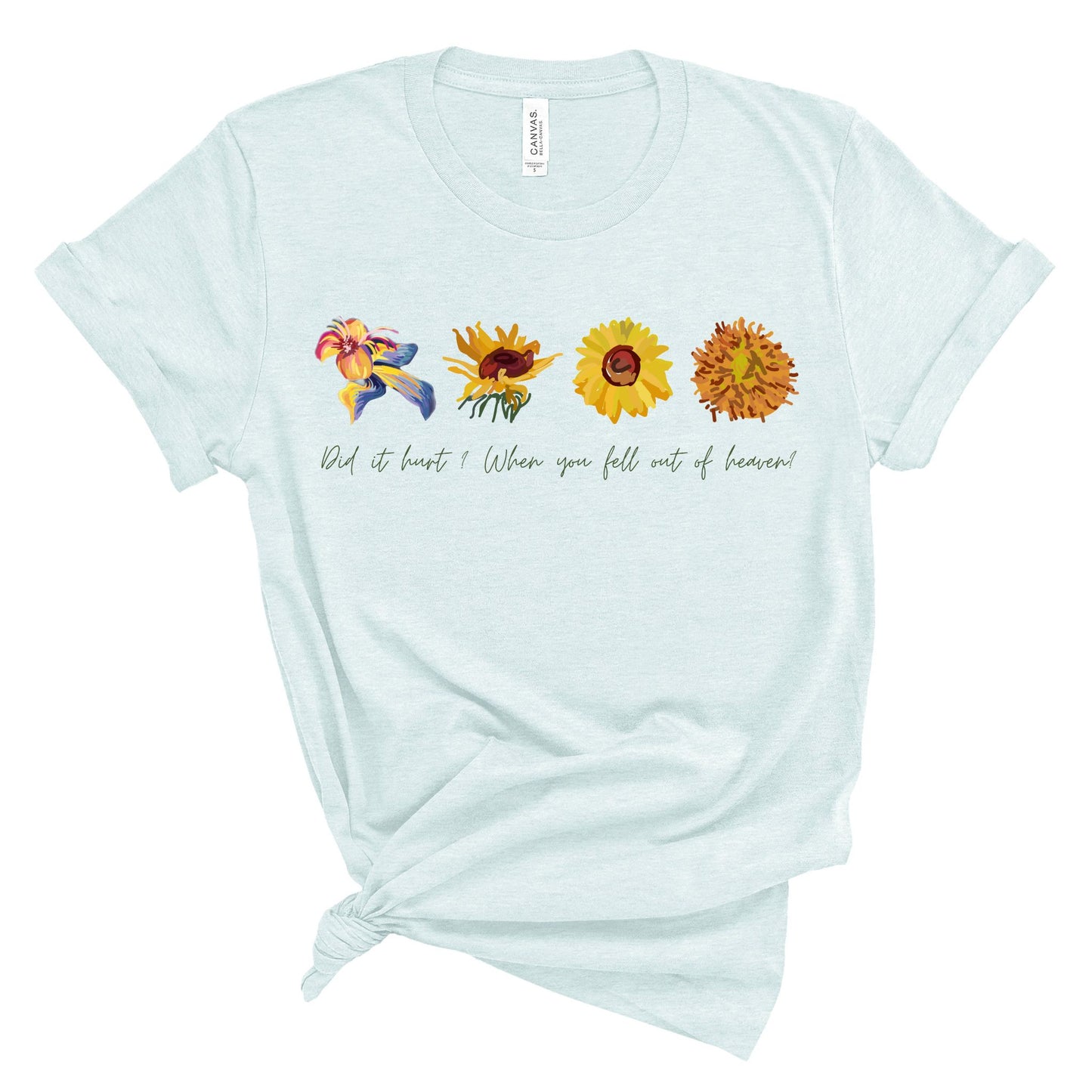 Wildflowers and Sunflowers Shirt. Unisex Jersey Short Sleeve Tee.