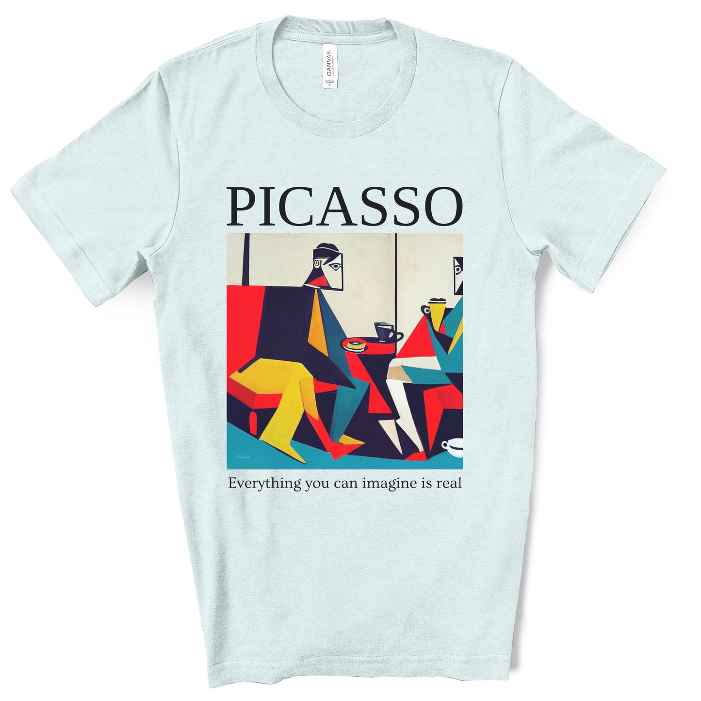 Everything You Can Imagine Is Real - Original Art Inspired By Picasso artwork. Unisex Jersey Short Sleeve Tee.