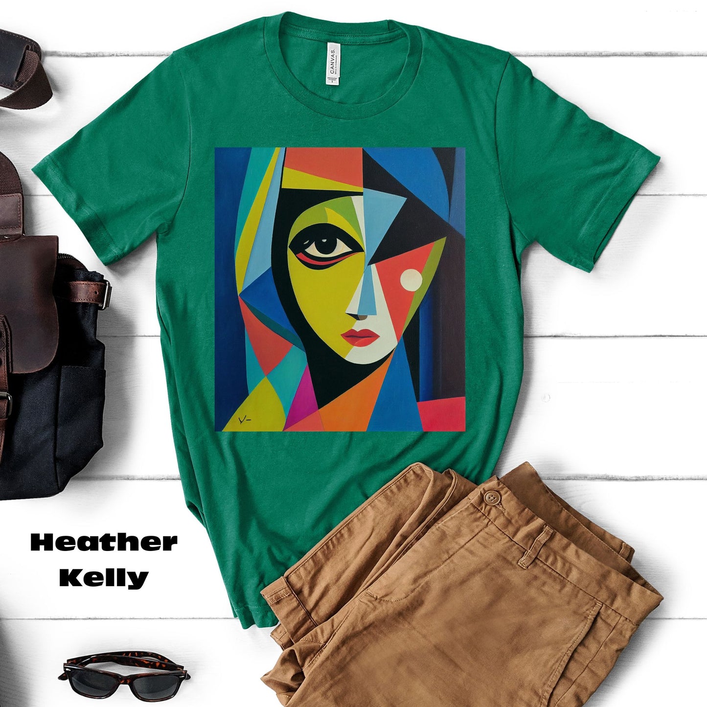 Alexandria A Cubism Original Art. Unisex Jersey Short Sleeve Tee.