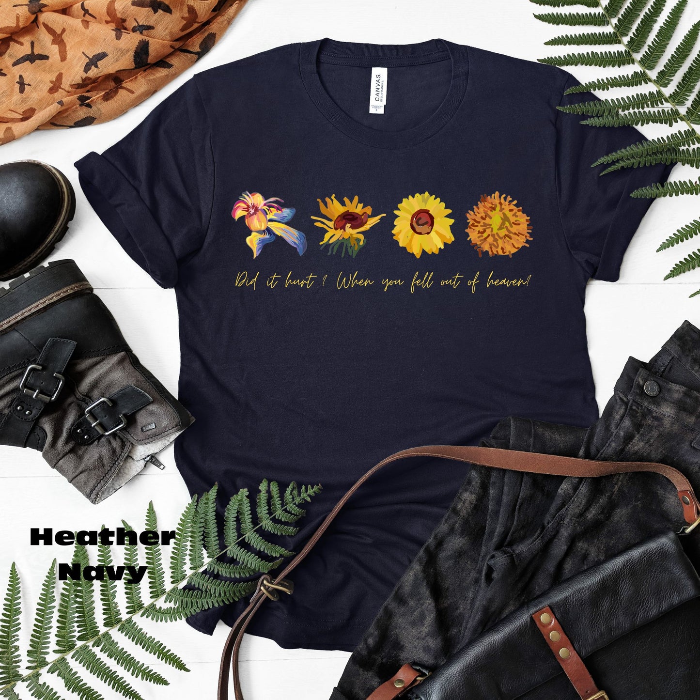 Wildflowers and Sunflowers Shirt. Unisex Jersey Short Sleeve Tee.