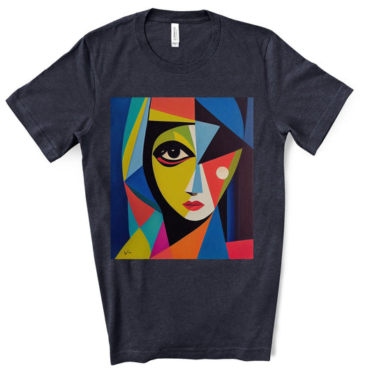Alexandria A Cubism Original Art. Unisex Jersey Short Sleeve Tee.