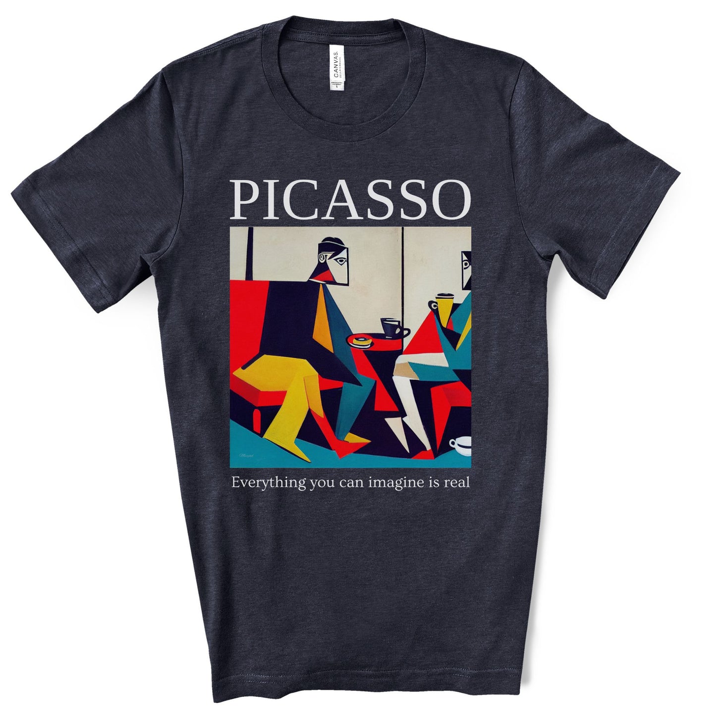 Everything You Can Imagine Is Real - Original Art Inspired By Picasso artwork. Unisex Jersey Short Sleeve Tee.
