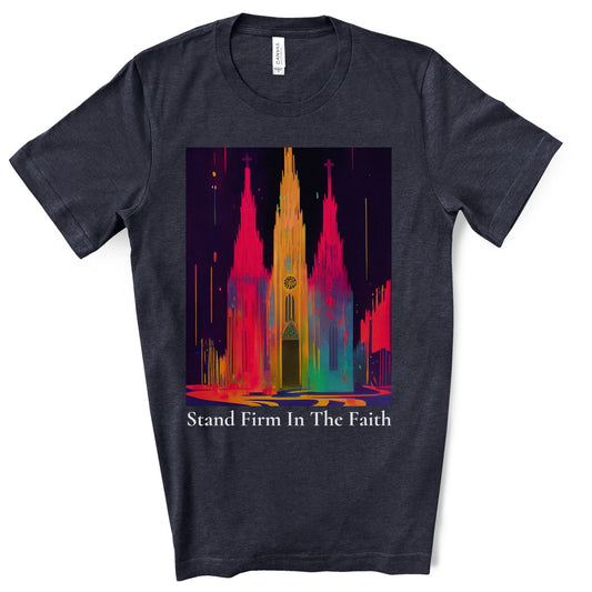 Stand Firm In The Faith. Original Art. Unisex Jersey Short Sleeve Tee.