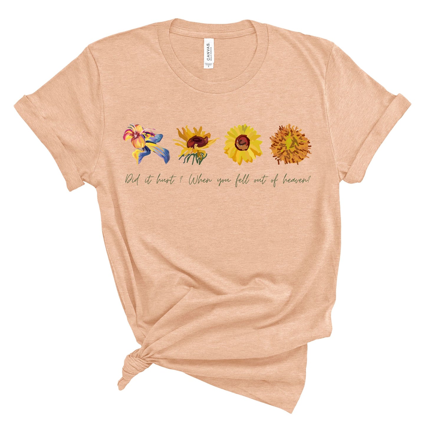 Wildflowers and Sunflowers Shirt. Unisex Jersey Short Sleeve Tee.