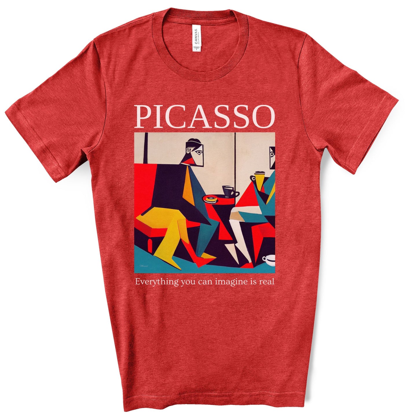 Everything You Can Imagine Is Real - Original Art Inspired By Picasso artwork. Unisex Jersey Short Sleeve Tee.