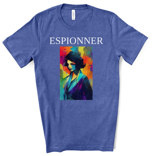 The Spy - Original Art Remembering The Most Famous Woman Spy in WW2. Unisex Jersey Short Sleeve Tee.