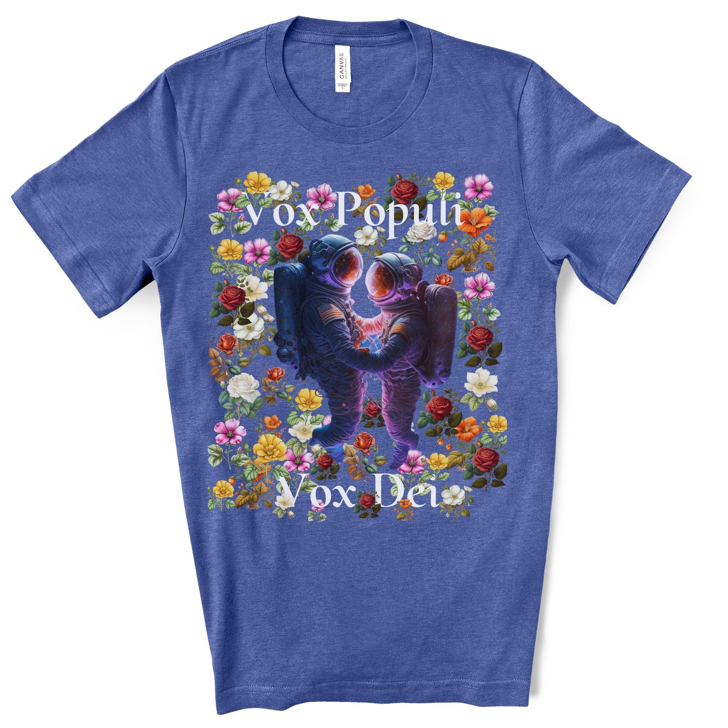 Flowers in Zero-G: A Cosmic Love Story. Original Art. Unisex Jersey Short Sleeve Tee.