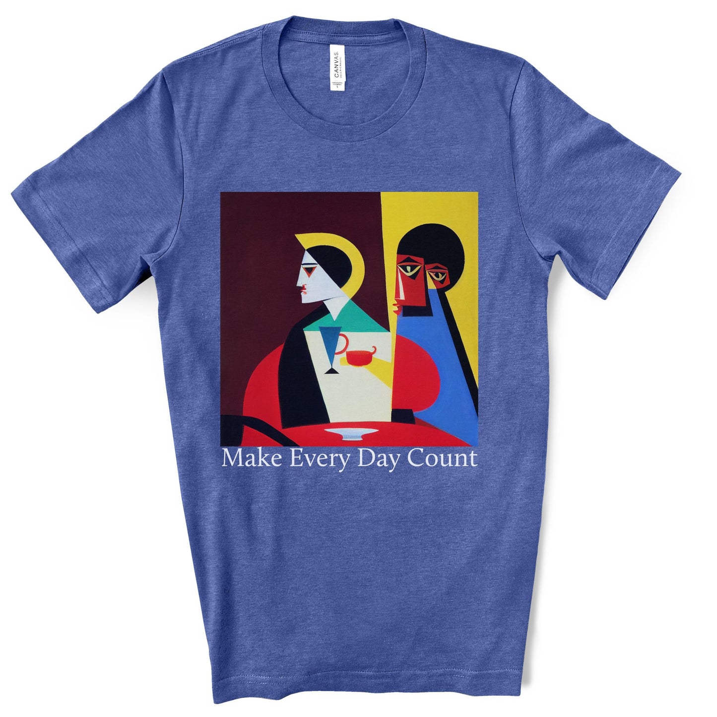 Coffee & Reflection. Original Art. Unisex Jersey Short Sleeve Tee.