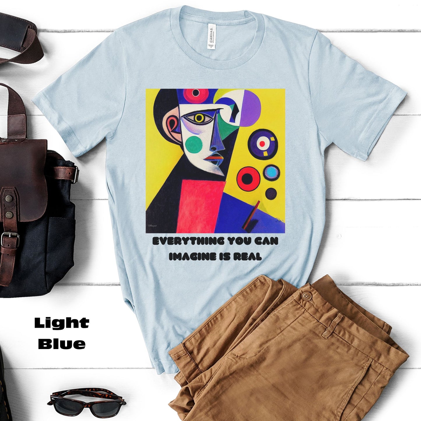 Everything You Can Imagine Is Real - Original Art. Unisex Jersey Short Sleeve Tee.