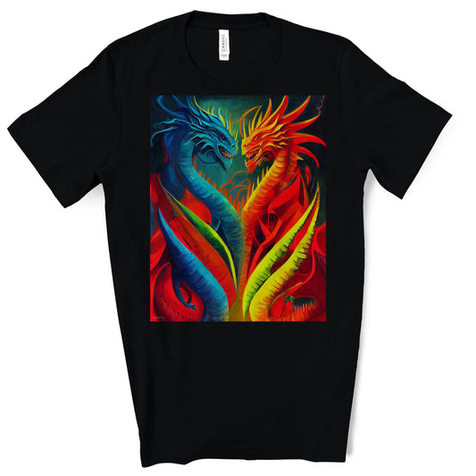 Dance of The Dragons. Original Art. Unisex Jersey Short Sleeve Tee.