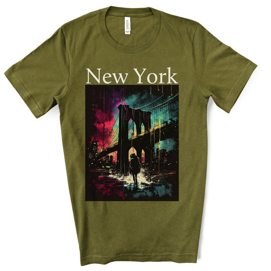 Only New Yorkers Know The Magic Of The Brooklyn Bridge. Unisex Jersey Short Sleeve Tee.