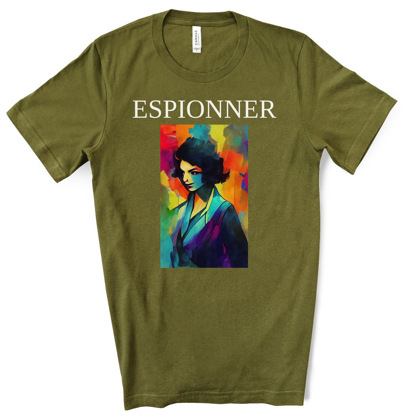 The Spy - Original Art Remembering The Most Famous Woman Spy in WW2. Unisex Jersey Short Sleeve Tee.