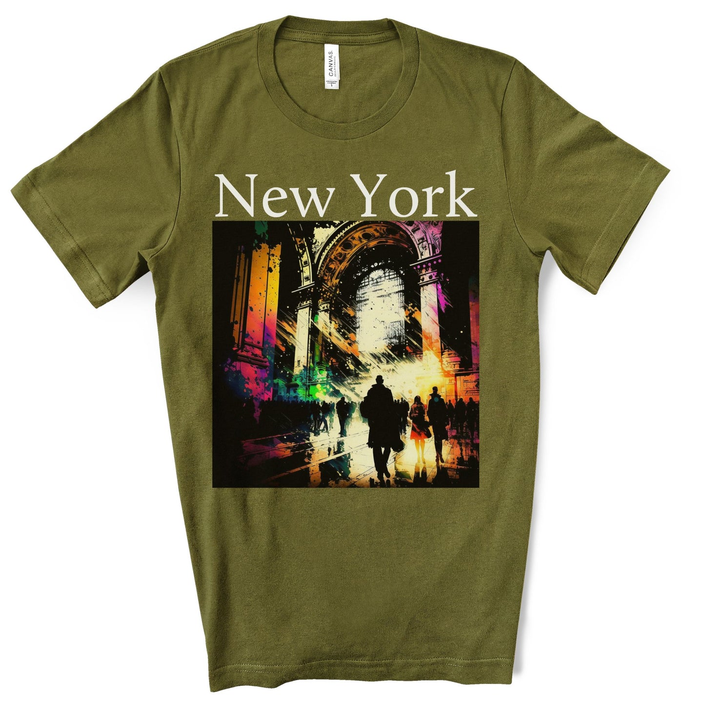 Rush Hour By Grand Central New York City. Original Art. Unisex Jersey Short Sleeve Tee.