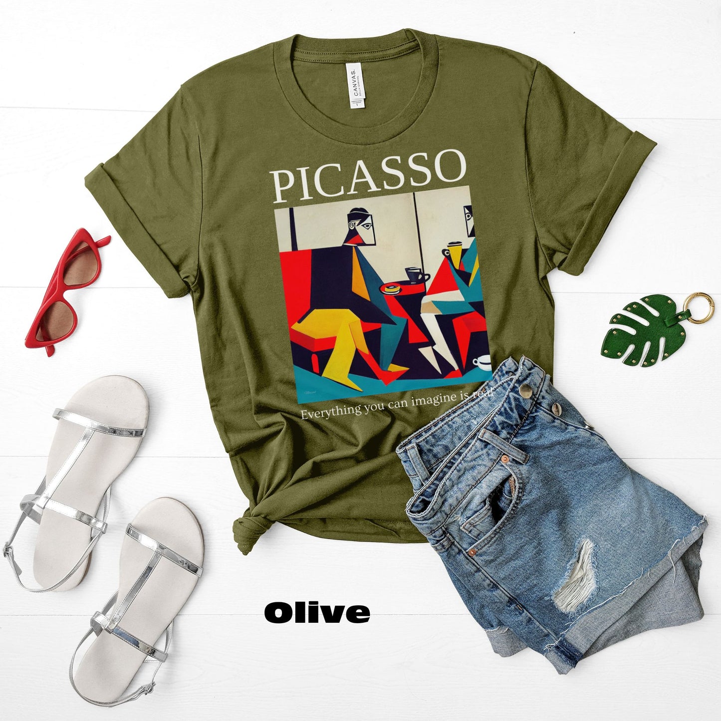 Everything You Can Imagine Is Real - Original Art Inspired By Picasso artwork. Unisex Jersey Short Sleeve Tee.