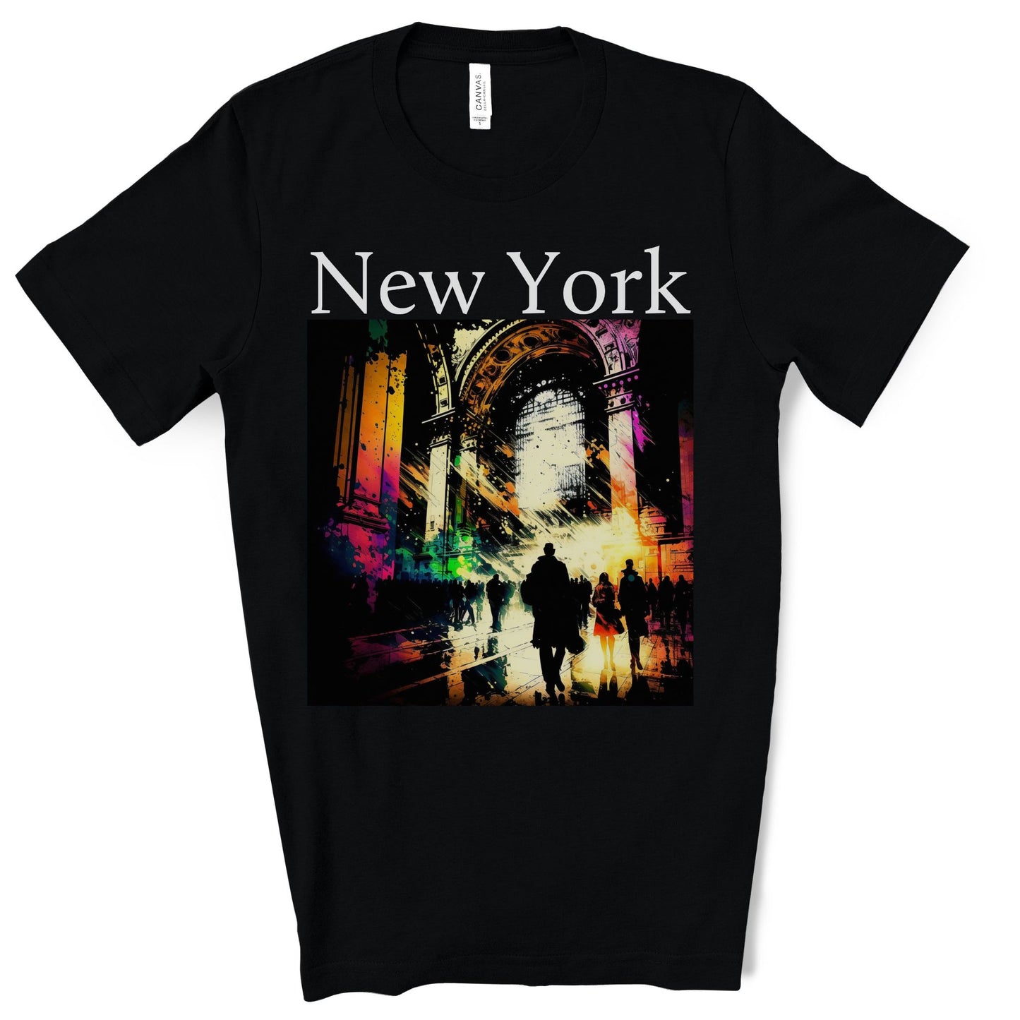 Rush Hour By Grand Central New York City. Original Art. Unisex Jersey Short Sleeve Tee.
