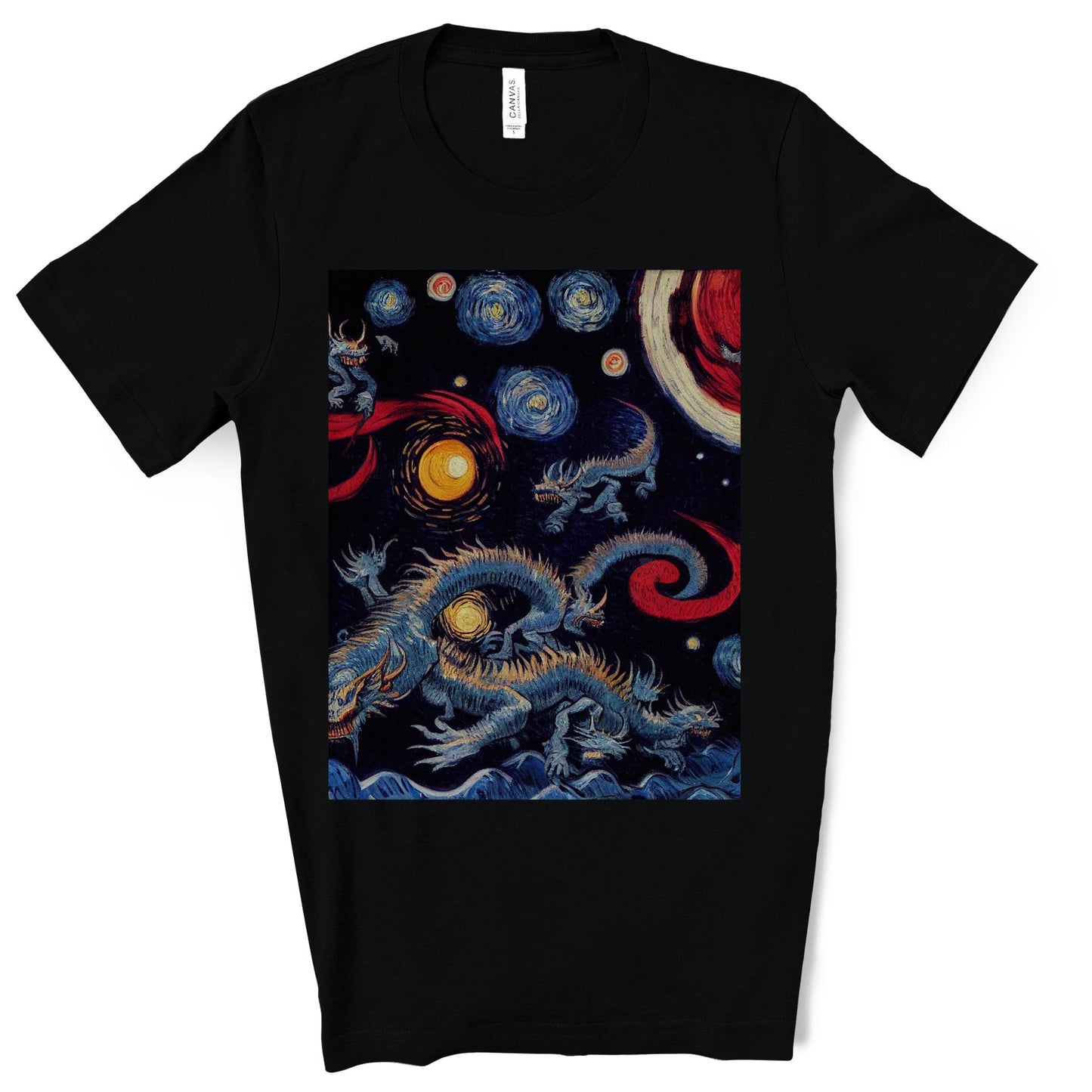Starry Night At The Dragonpit. Original Art. Unisex Jersey Short Sleeve Tee.