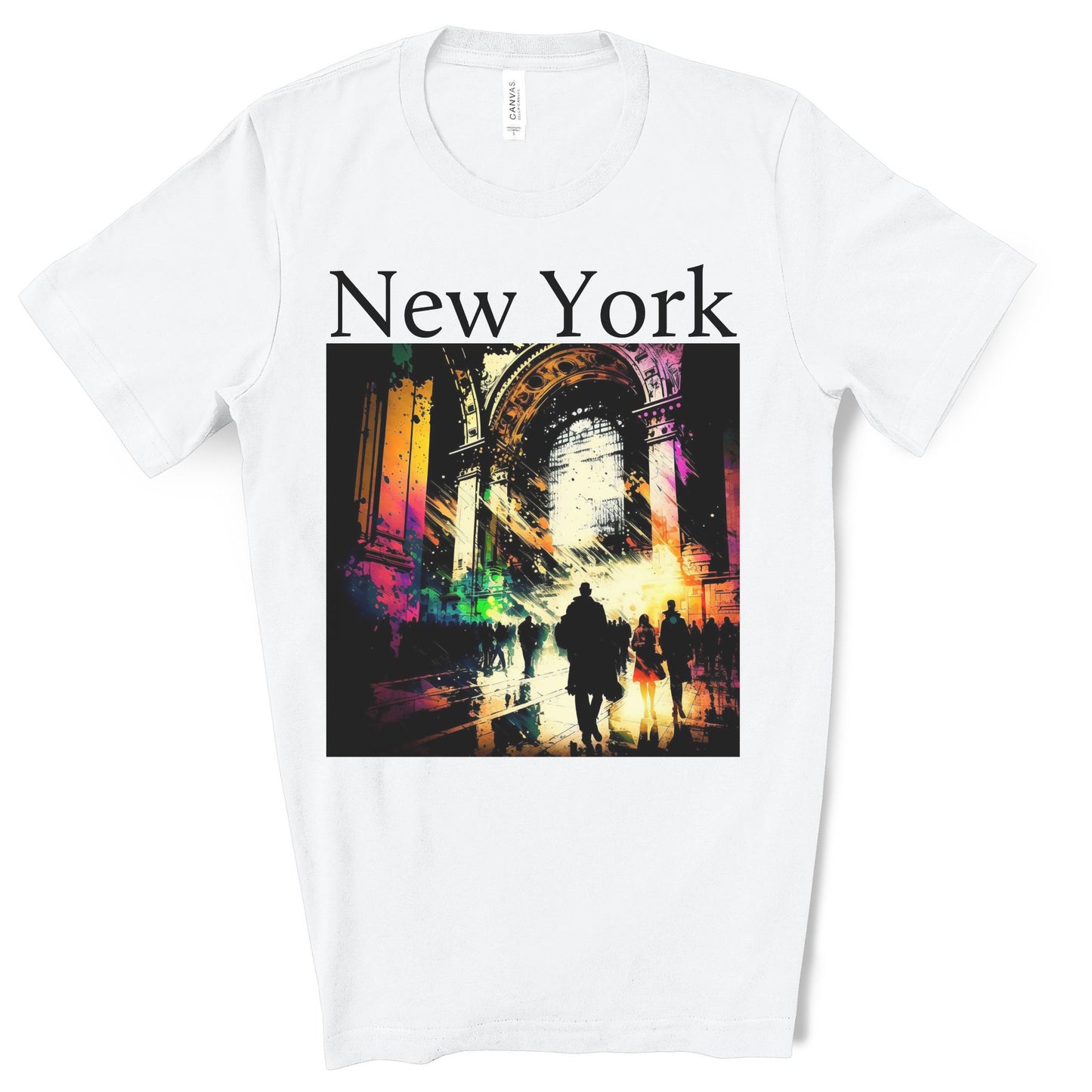 Rush Hour By Grand Central New York City. Original Art. Unisex Jersey Short Sleeve Tee.