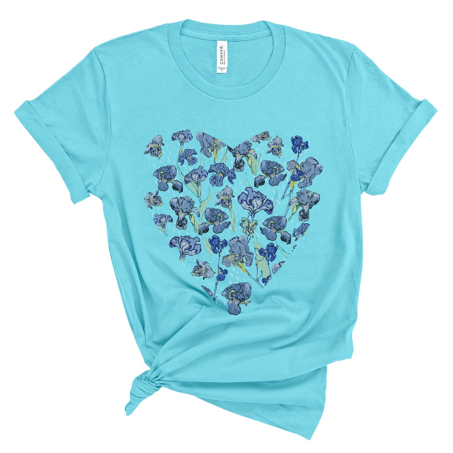 Blue Wildflowers - Original Art. Unisex Jersey Short Sleeve Tee.