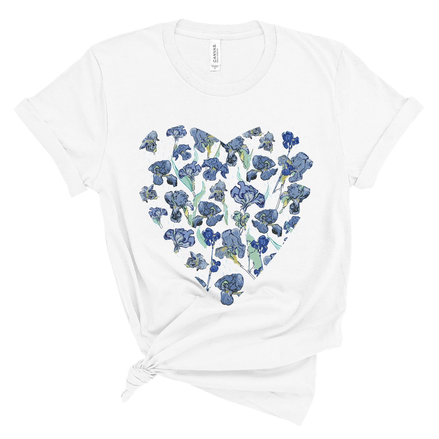 Blue Wildflowers - Original Art. Unisex Jersey Short Sleeve Tee.