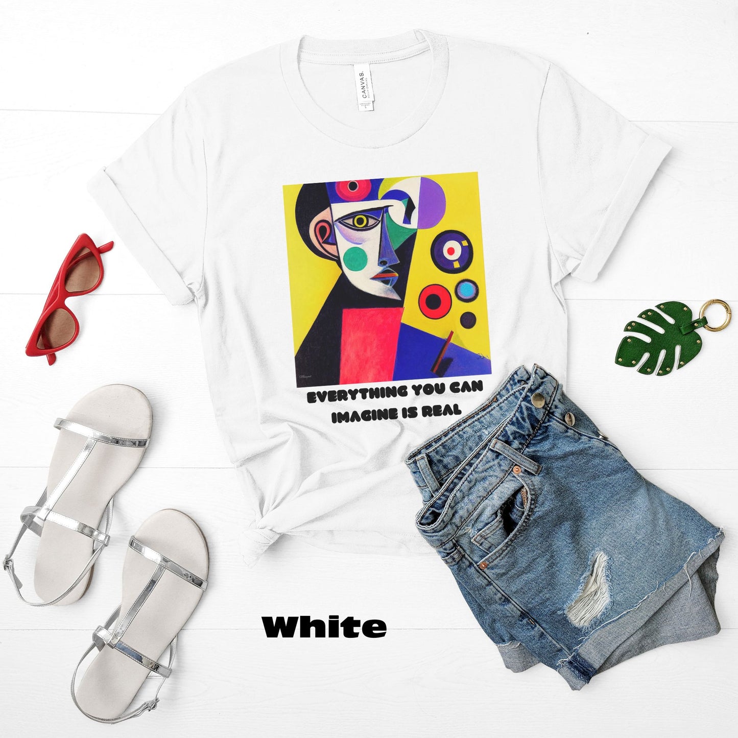 Everything You Can Imagine Is Real - Original Art. Unisex Jersey Short Sleeve Tee.