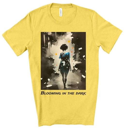 Blooming In The Dark - Original Art. Unisex Jersey Short Sleeve Tee.