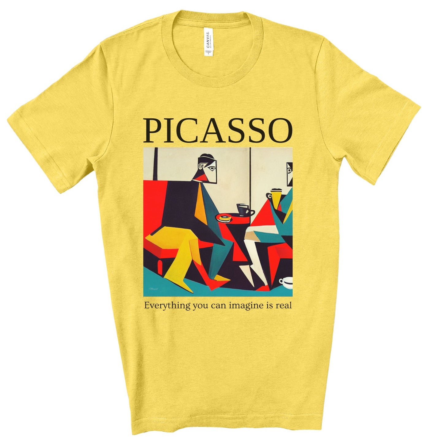 Everything You Can Imagine Is Real - Original Art Inspired By Picasso artwork. Unisex Jersey Short Sleeve Tee.