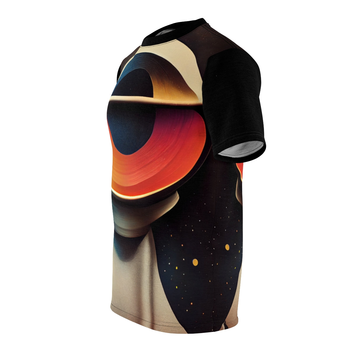Futuristic Space Music Studio. Original Artwork. Unisex AOP Cut & Sew Tee.