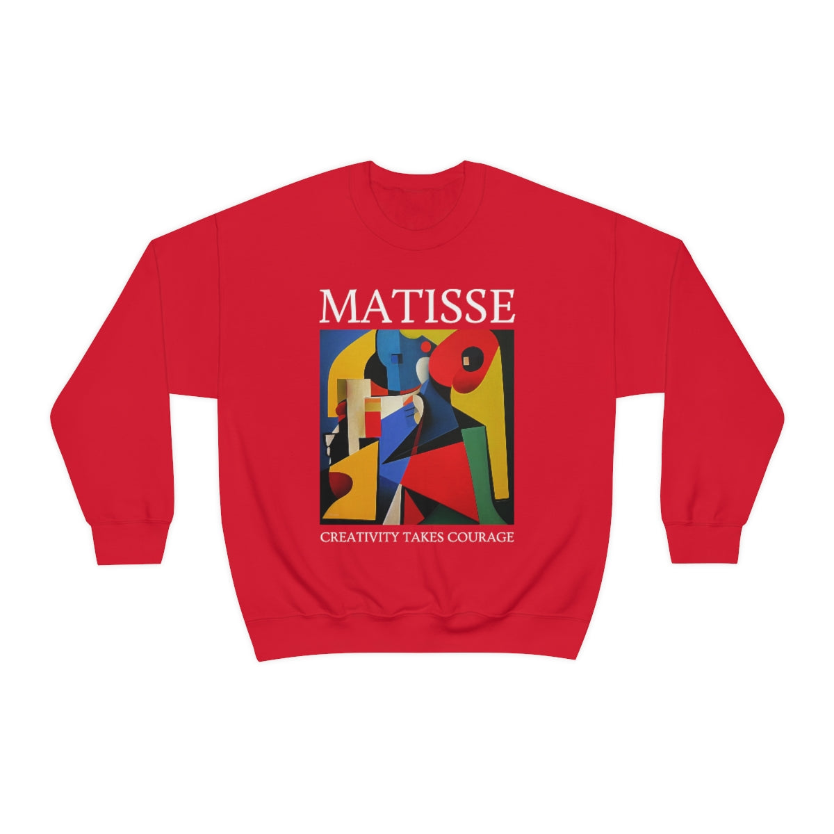 Creativity Takes Courage - Original Art Inspired By Matisse artwork. Unisex Heavy Blend Crewneck Sweatshirt.
