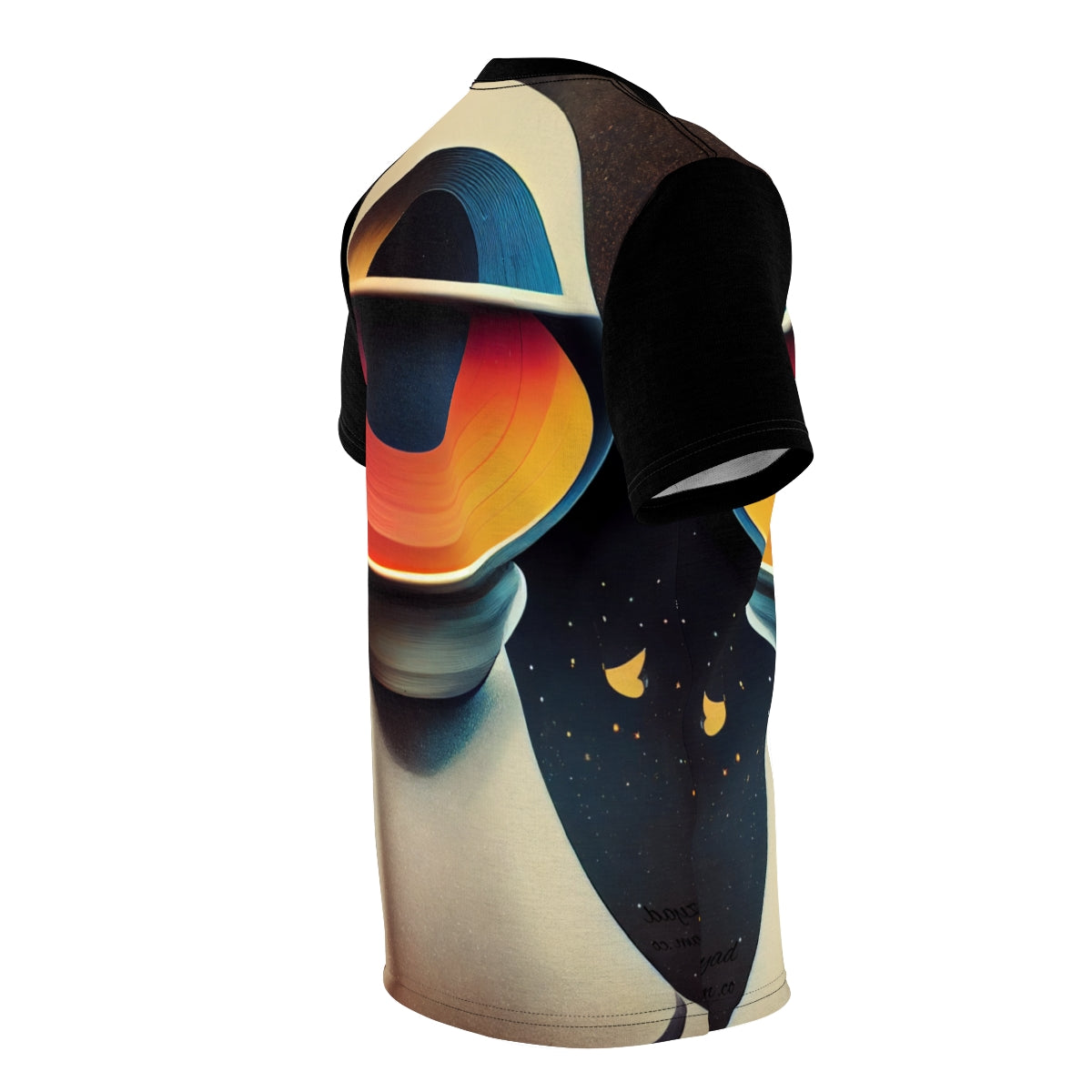 Futuristic Space Music Studio. Original Artwork. Unisex AOP Cut & Sew Tee.