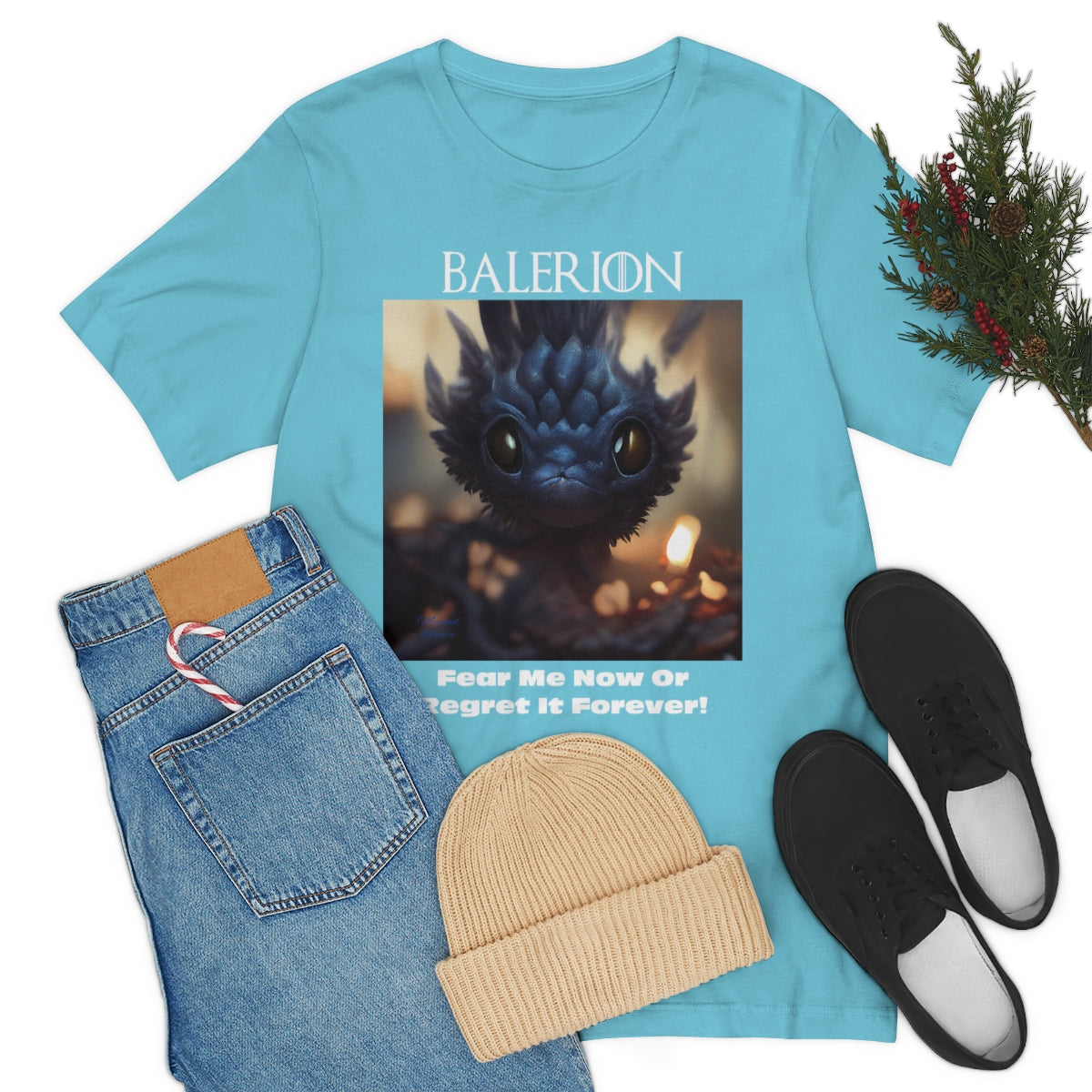 Funny Baby Balerion Dragon. Original Art. Unisex Jersey Short Sleeve Tee.