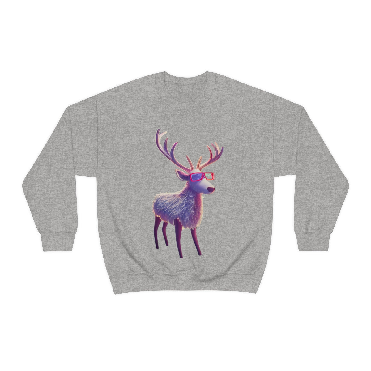 Reindeer In Style. Original Art. Unisex Heavy Blend Crewneck Sweatshirt.