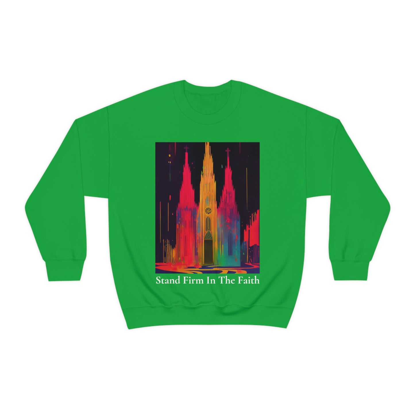 Stand Firm In The Faith. Original Art. Unisex Heavy Blend Crewneck Sweatshirt.