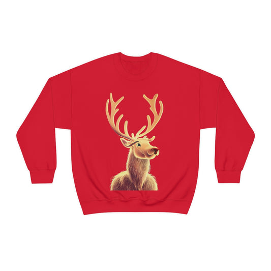 Reindeer Christmas Original Art. Unisex Heavy Blend Crewneck Sweatshirt.