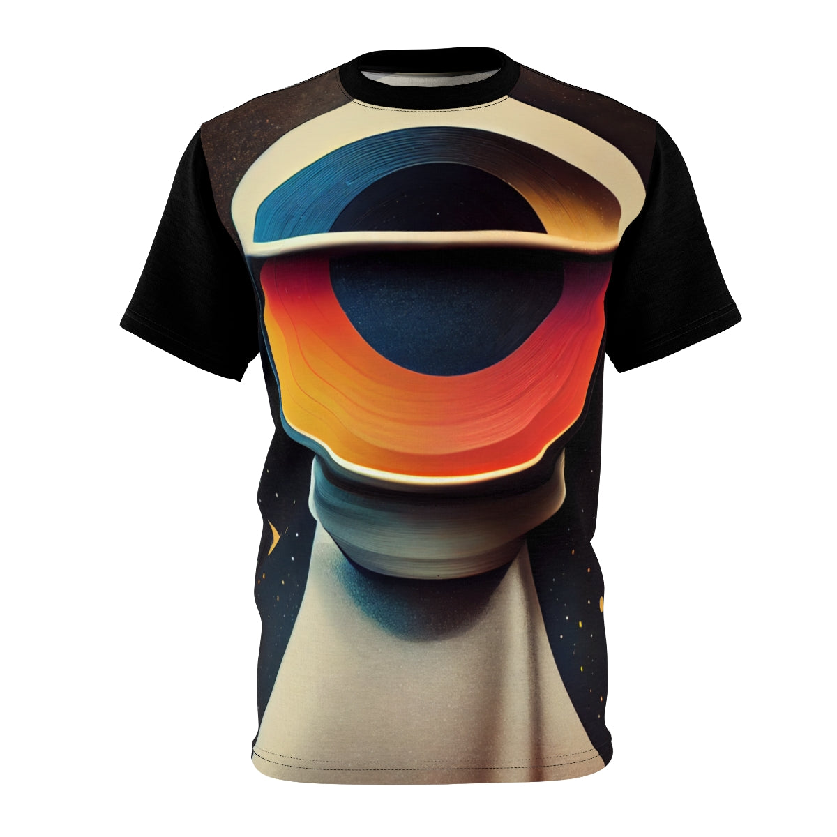 Futuristic Space Music Studio. Original Artwork. Unisex AOP Cut & Sew Tee.