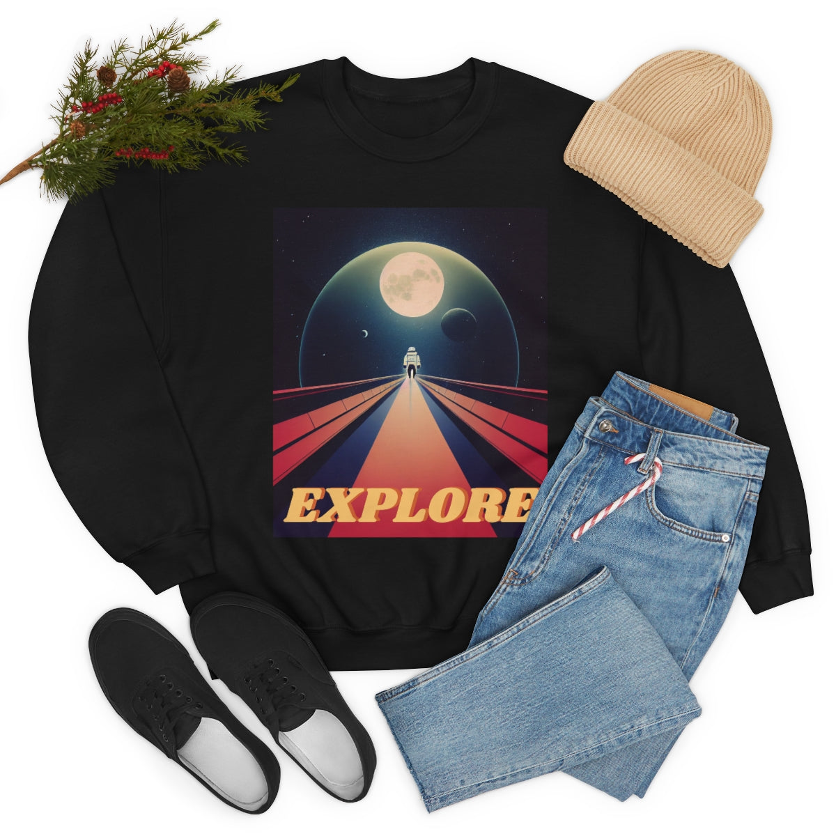 Explore Strange New Planets. Unisex Heavy Blend Crewneck Sweatshirt.