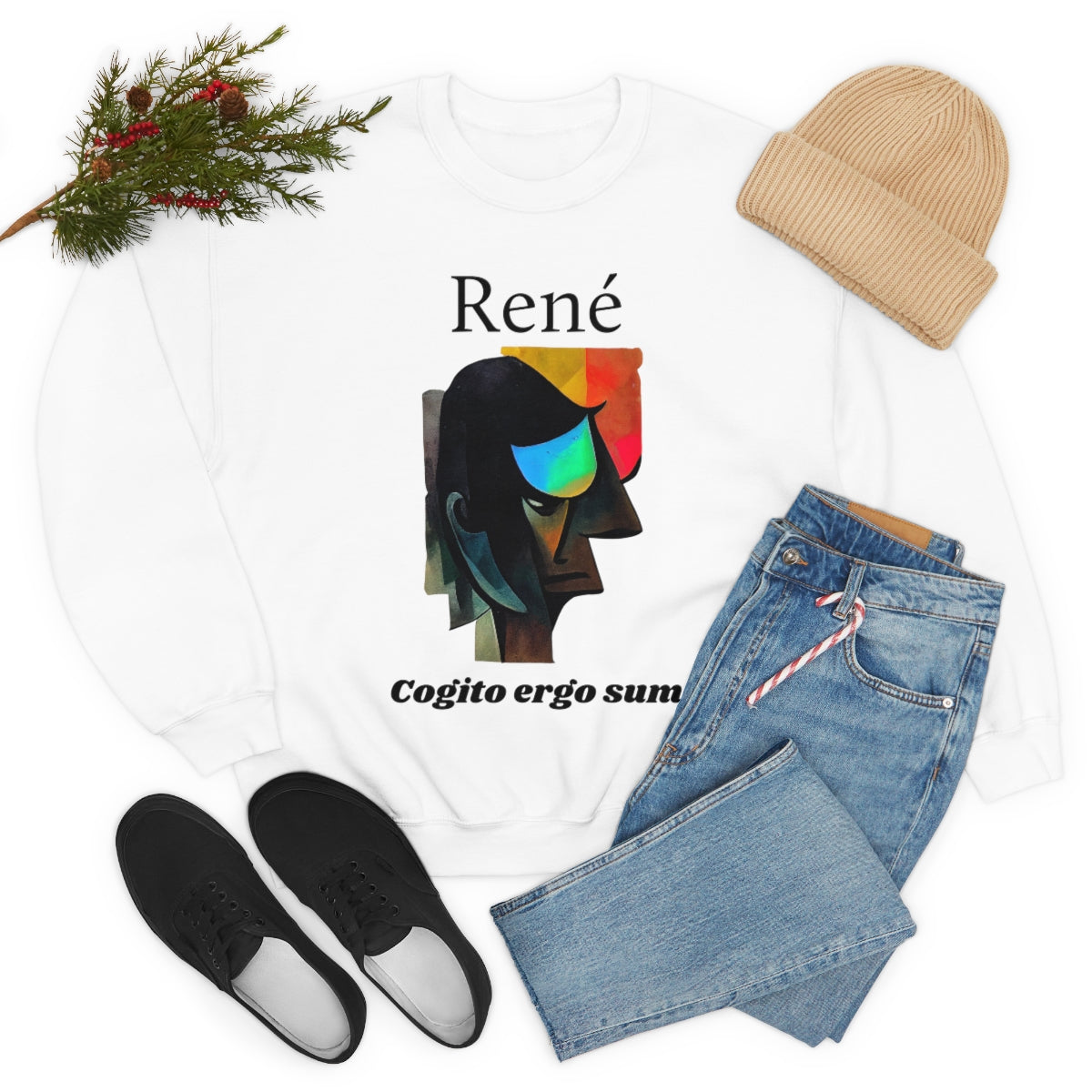 I Think Therefore I Am - Original Art. Unisex Heavy Blend Crewneck Sweatshirt.
