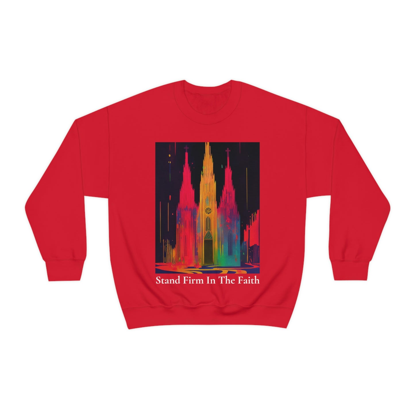 Stand Firm In The Faith. Original Art. Unisex Heavy Blend Crewneck Sweatshirt.
