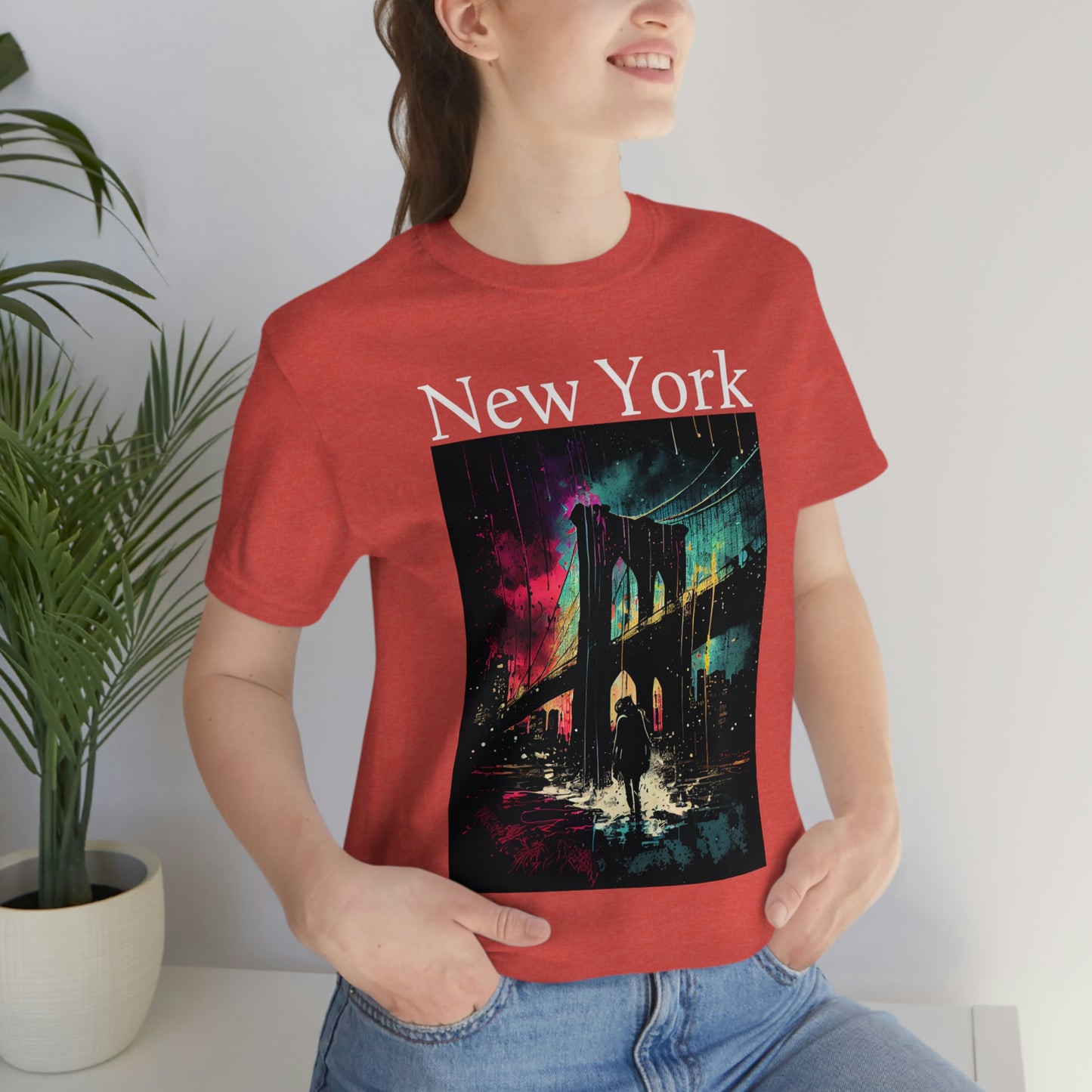 Only New Yorkers Know The Magic Of The Brooklyn Bridge. Unisex Jersey Short Sleeve Tee.