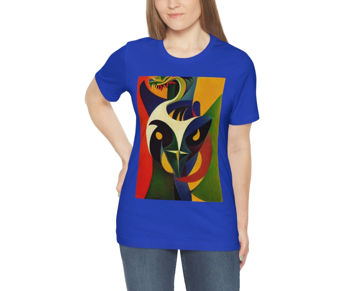 Controlling A Dragon Is An Illusion. Original Art. Unisex Jersey Short Sleeve Tee.