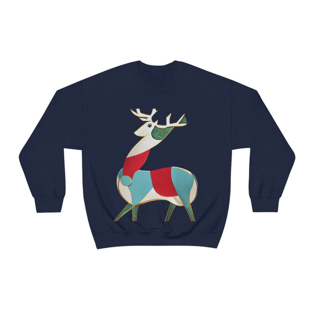Classic Reindeer Original Art. Unisex Heavy Blend Crewneck Sweatshirt.