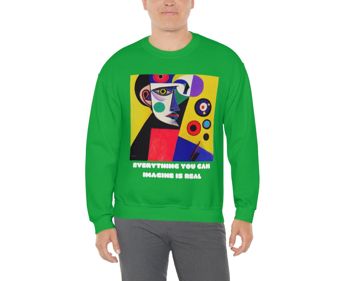 Everything You Can Imagine Is Real - Original Art. Unisex Heavy Blend Crewneck Sweatshirt.
